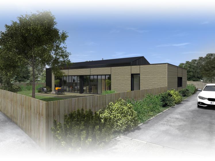 Construction d'une maison ossature bois à la Chevrolière.