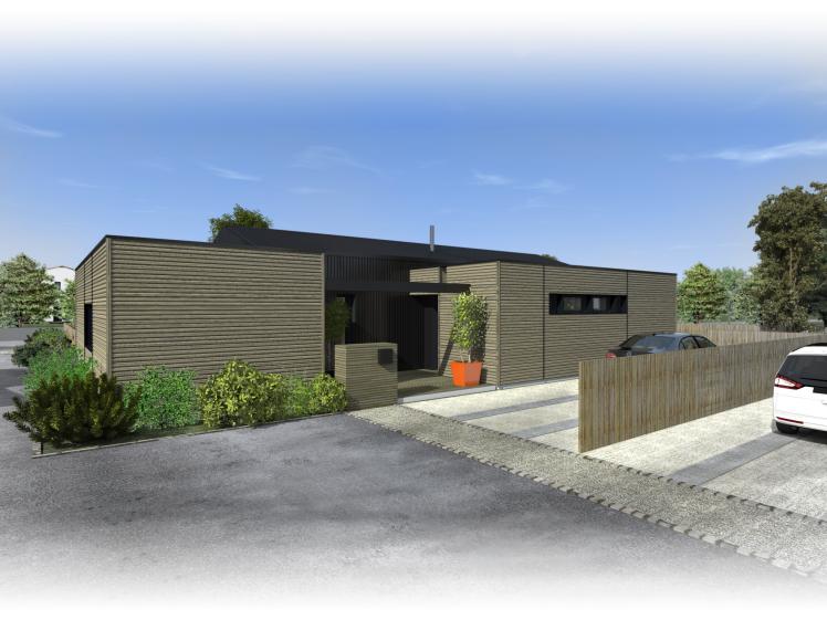 Construction d'une maison ossature bois à la Chevrolière.