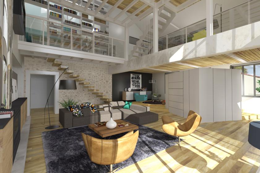 Aménagement d'un Loft à Clisson. architecte : ATELIER 14 (CLISSON)