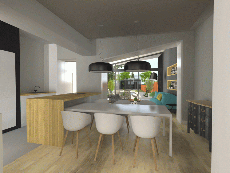 Extension d'une maison de ville à Avrillé (49) - architecte Atelier 14