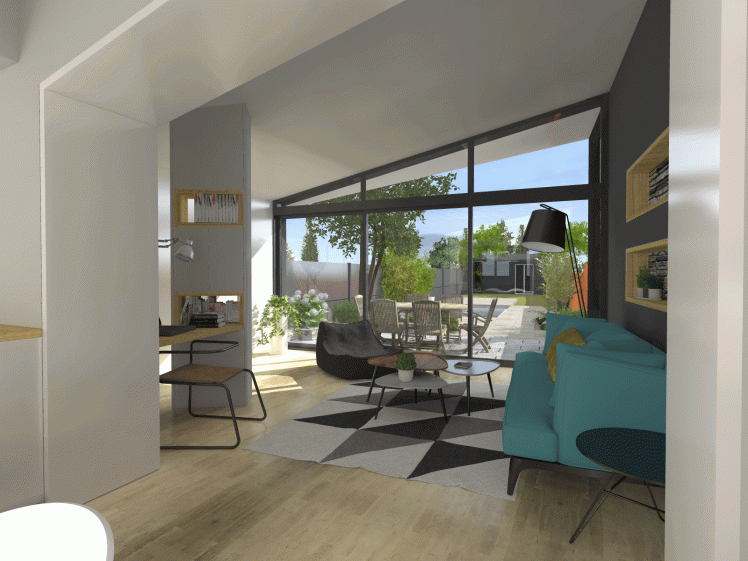 Extension d'une maison de ville à Avrillé (49) - architecte Atelier 14