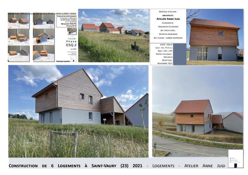 Construction de 6 logements locatifs à SAINT-VAURY (23)
