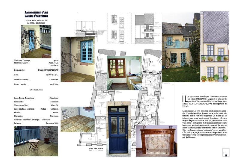 Aménagement d'une maison de ville avec création d'une terrasse en R+1 donnant su