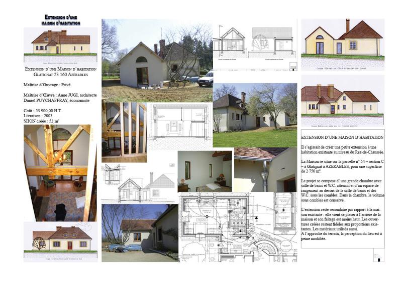 Extension d'une maison d'habitation à Azerables