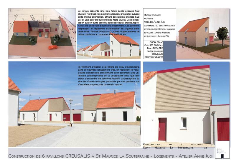 6 pavillons locatifs à SAINT MAURICE LA SOUTERRAINE