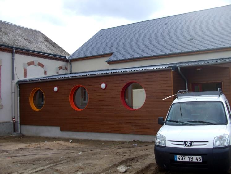 Vue de la coursive en ossature bois