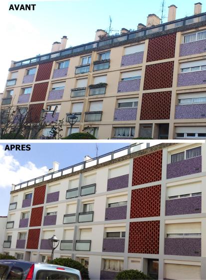 Avant / après coté cour