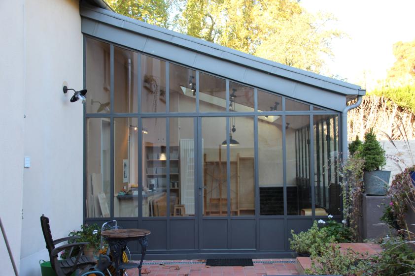 façade réalisée en acier laqué