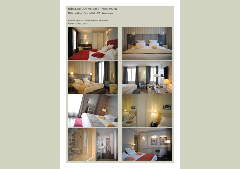 Agence d'Architecte DPLG à Paris -Rénovation d'hôtels- Soizic Lebigot