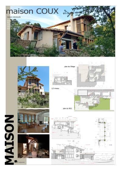 maison individuelle - construction mixte: parpaing / ossature bois