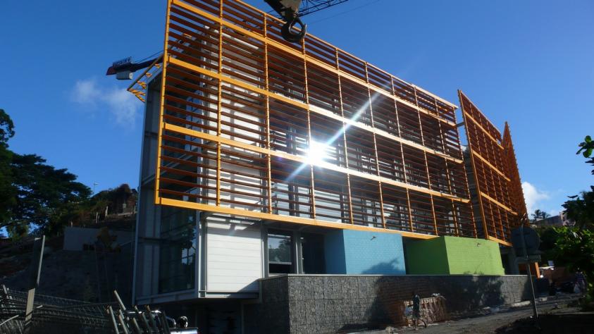 vue du brise soleil, façade nord