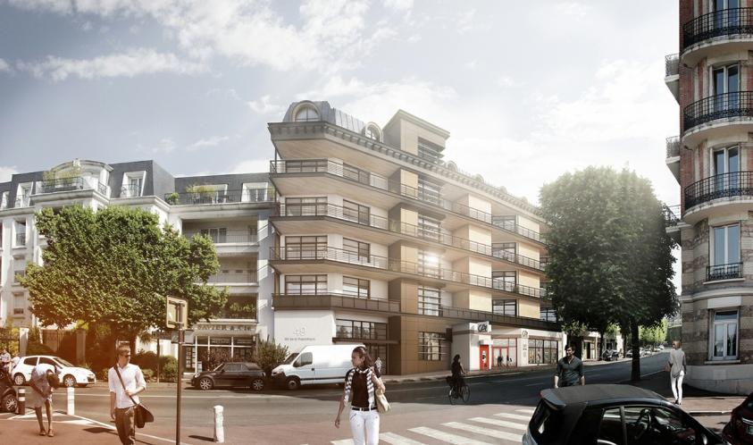 projet de logement et d'une agence bancaire à St Cloud avec Urbi & Orbi