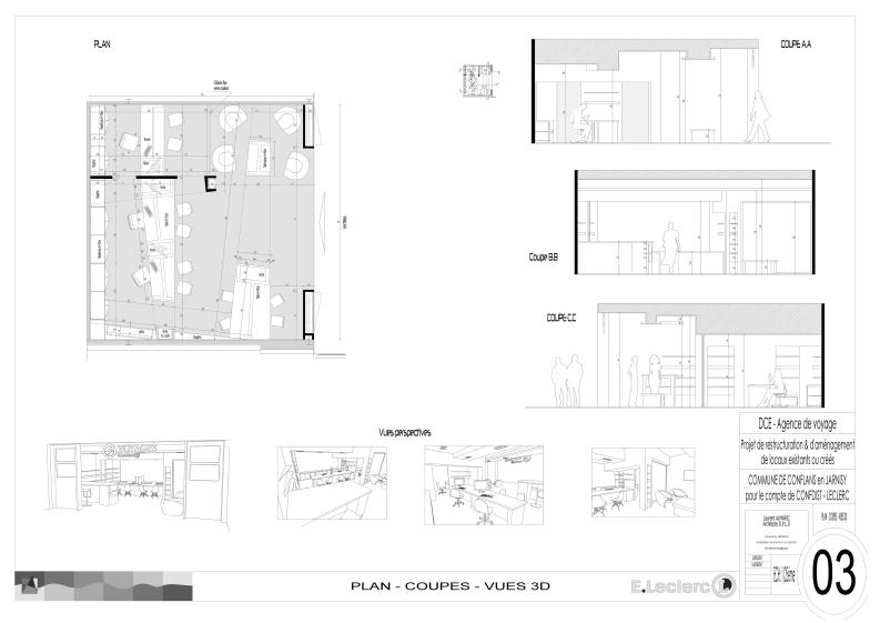 PLAN - COUPES - VUES 3D