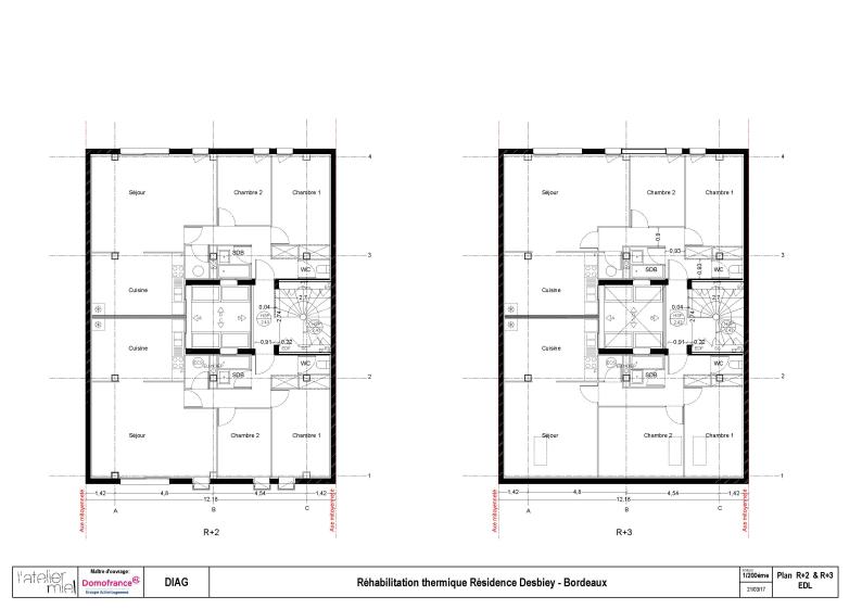 Plans R+2 & R+3 Existant