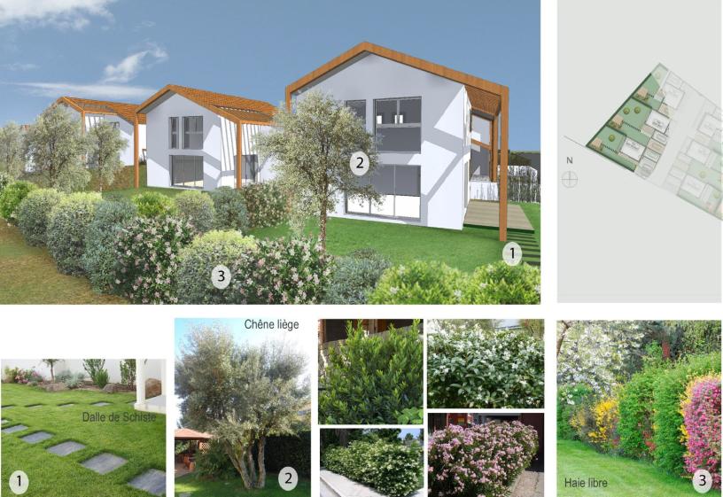Travail paysager pour l'identification des espaces communs et des jardins