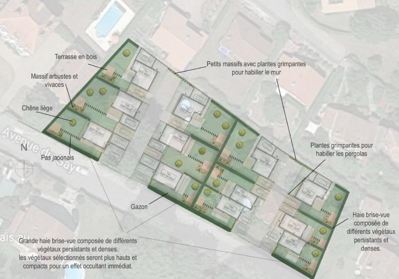 Travail paysager pour l'identification des espaces communs et des jardins