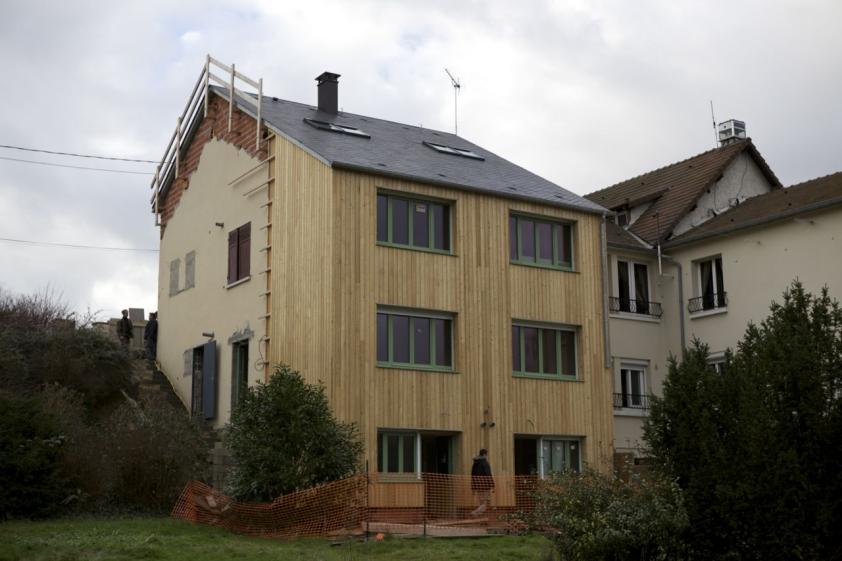 Travaux en cours - bardage Mélèze