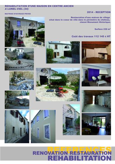 Rénovation d'une maison de village située dans le périmètre de protection du châ