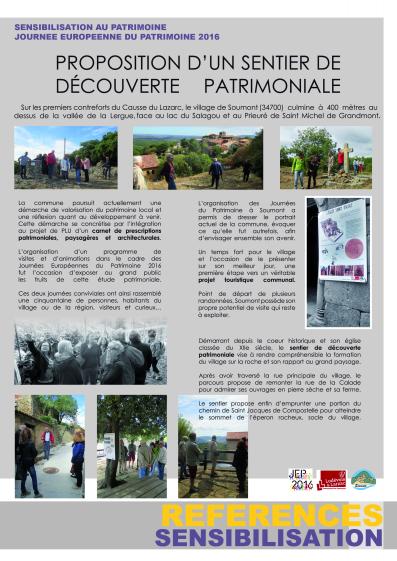 Parcours de valorisation patrimoniale, points d'arrêt et panoramas.