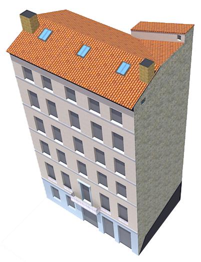 Axonométrie du bâtiment