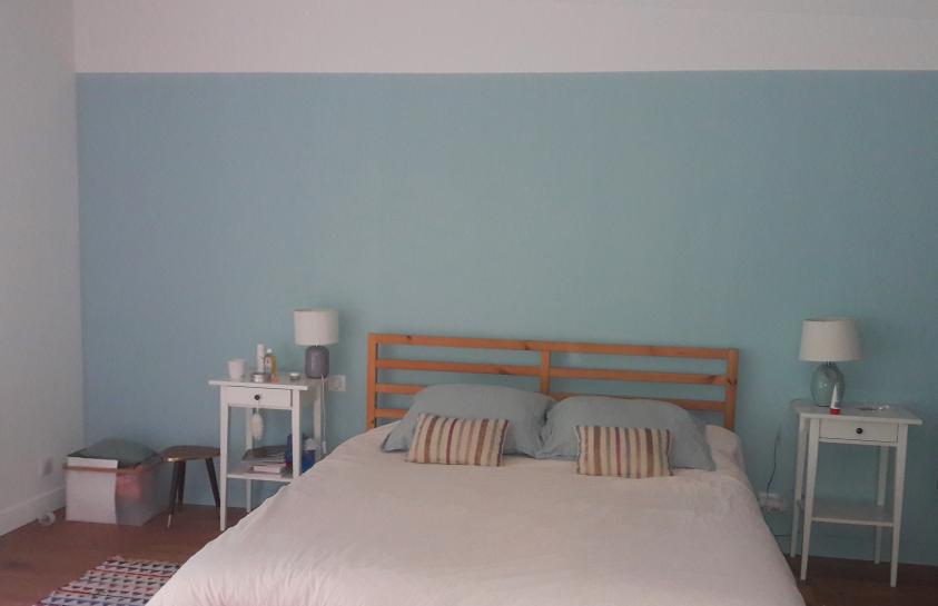Des couleurs apaisantes dans la chambre parentale