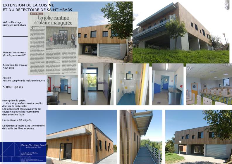 Extension de la cuisine et du réfectoire de Saint-Ybars