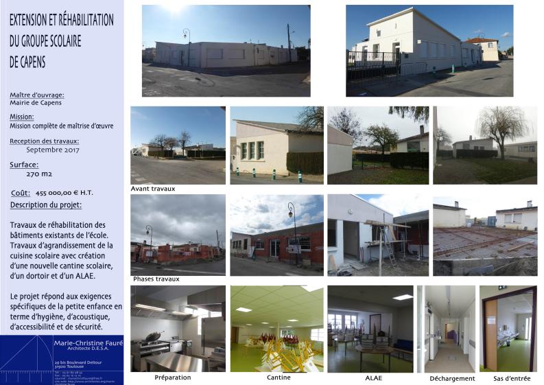 Extension et réhabilitation du groupe scolaire de Capens