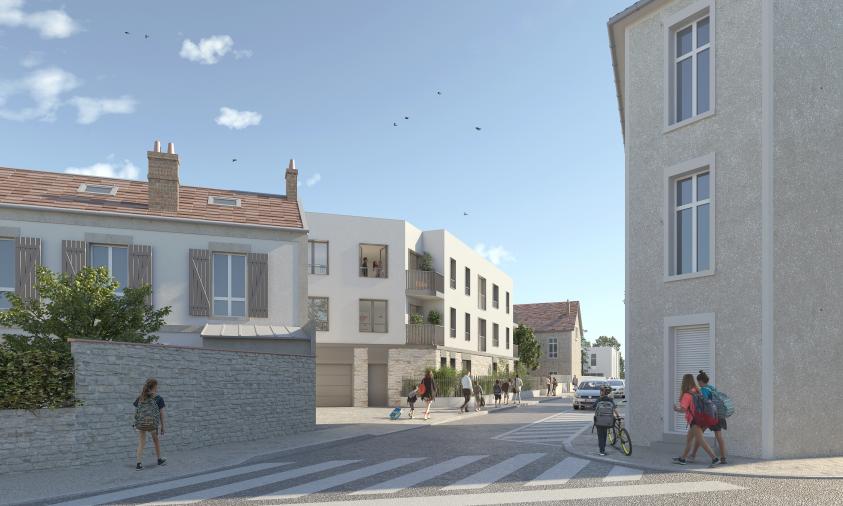 Perspective depuis la rue de la Varenne
