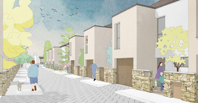Croquis d'ambiance : les logements individuels