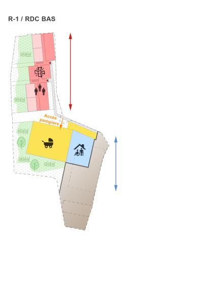 Plan de principe du Rez-de-jardin