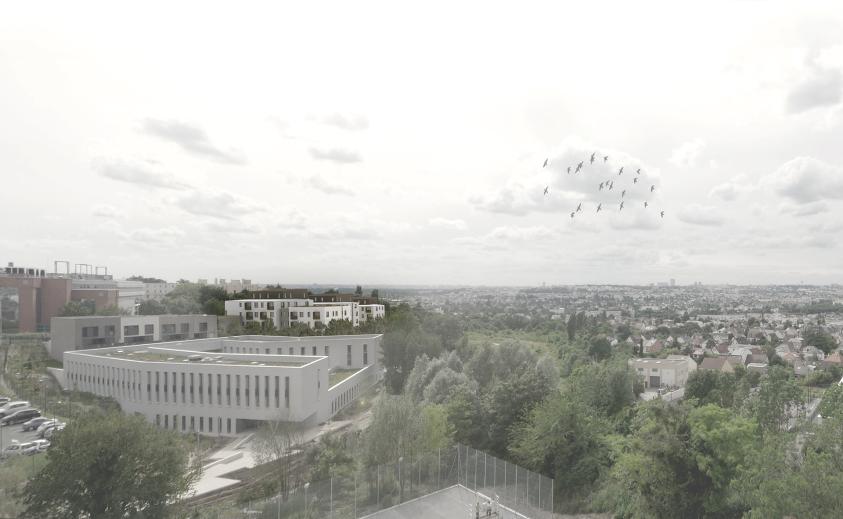 Perspective aérienne - insertion dans le site
