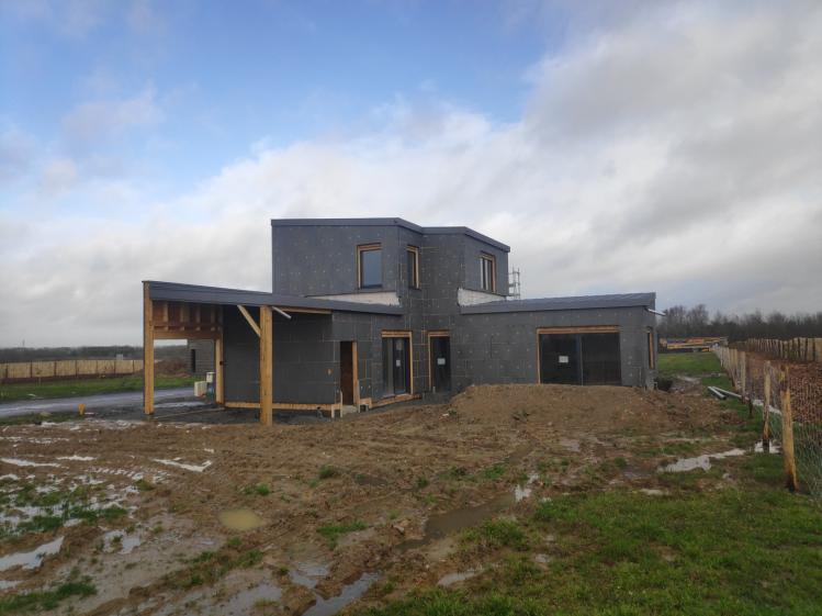 Maison passive ossature bois - biosourcée et économe