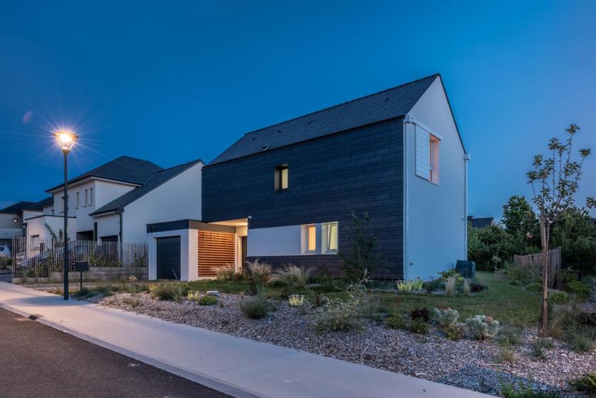Maison passive - vue route