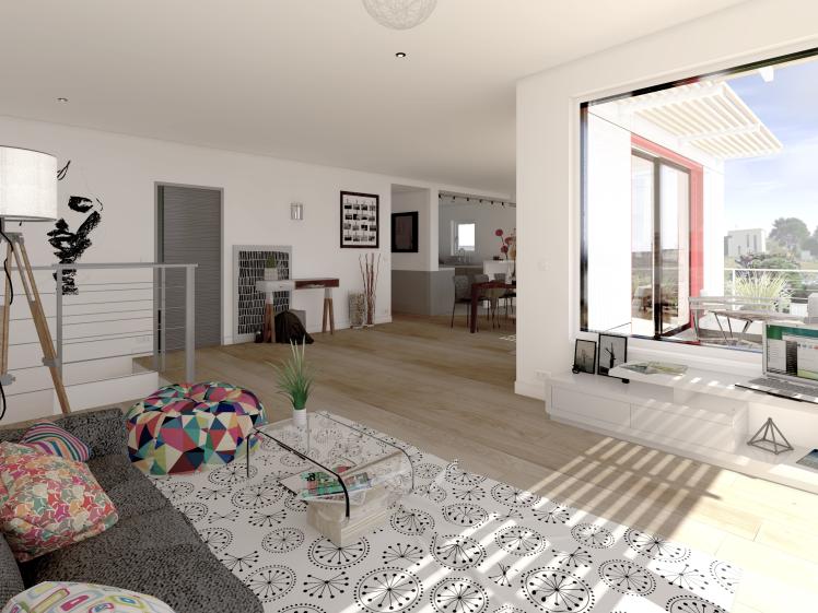 Maison passive - vue depuis le salon