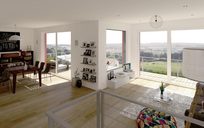 Maison passive - vue vers la terrasse