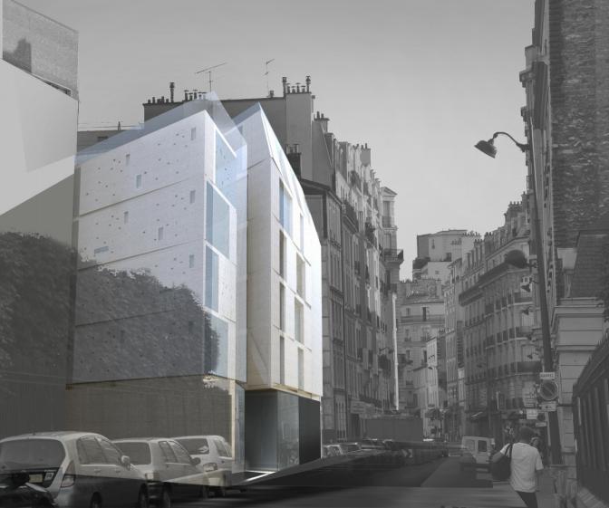 perspective dans la rue du docteur Roux