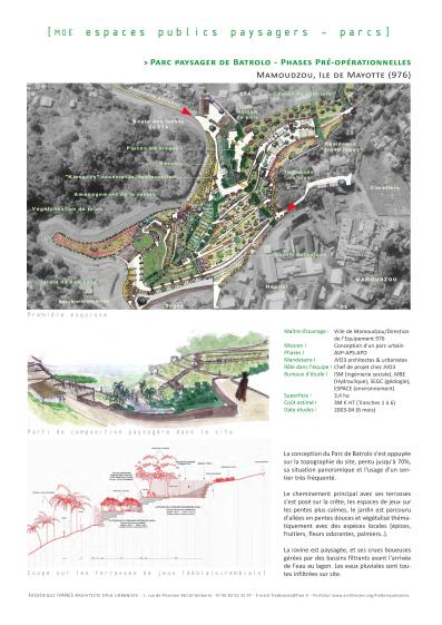 Parc paysager de Batrolo - phases pré-opérationnelles 