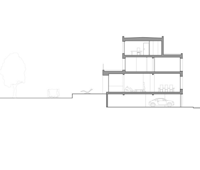 Coupe de la maison verticale