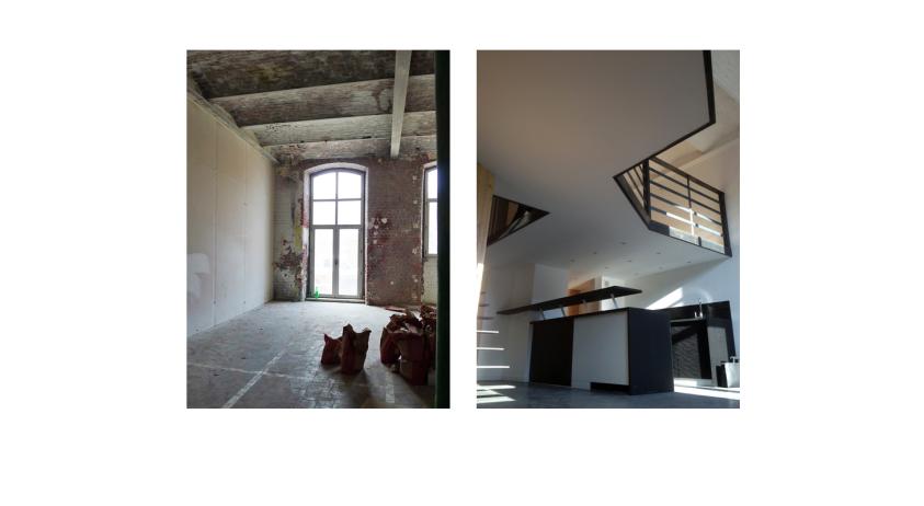 Aménagement d'un loft - vues avant et après travaux - Réalisation : Making Lofts