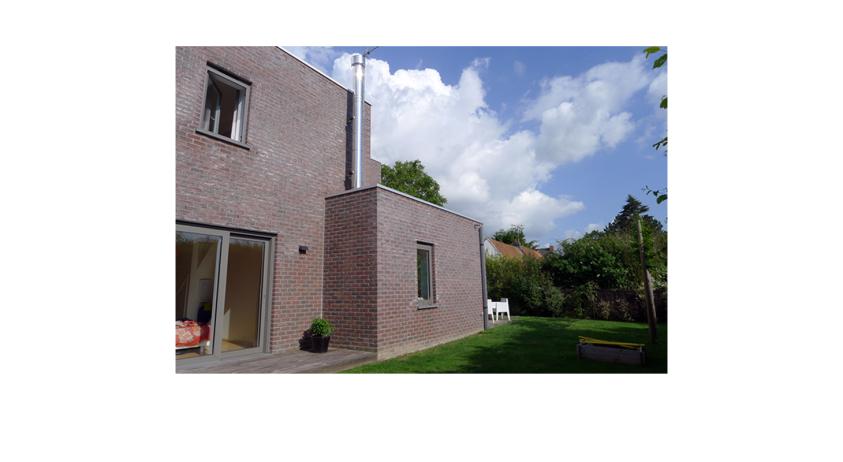 Maison ossature bois - vue depuis le jardin