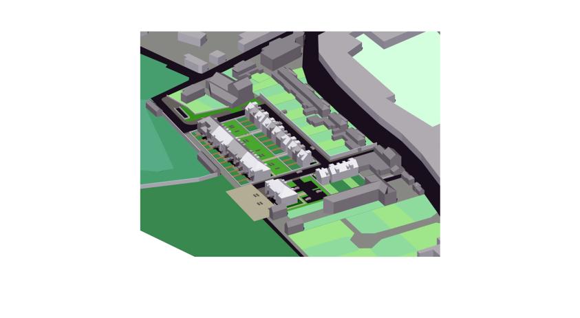 Etude urbaine -  Plan de masse en maquette numerique
