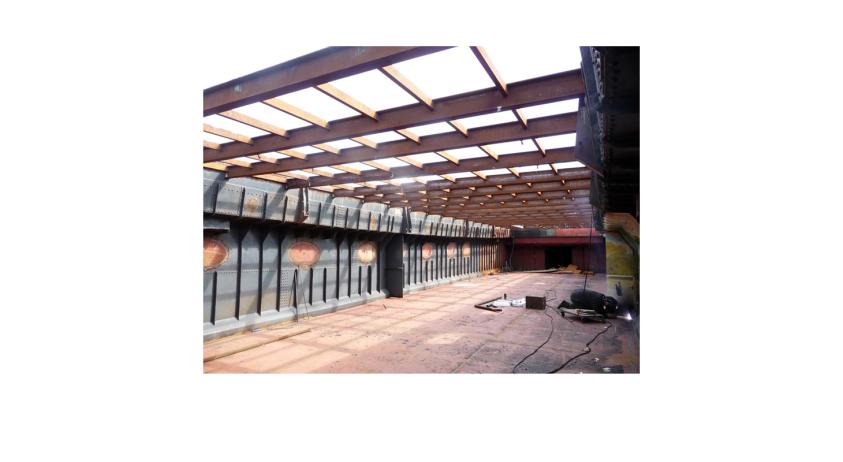Phase chantier - Pose d'un nouveau fond - fermeture des anciens hublots