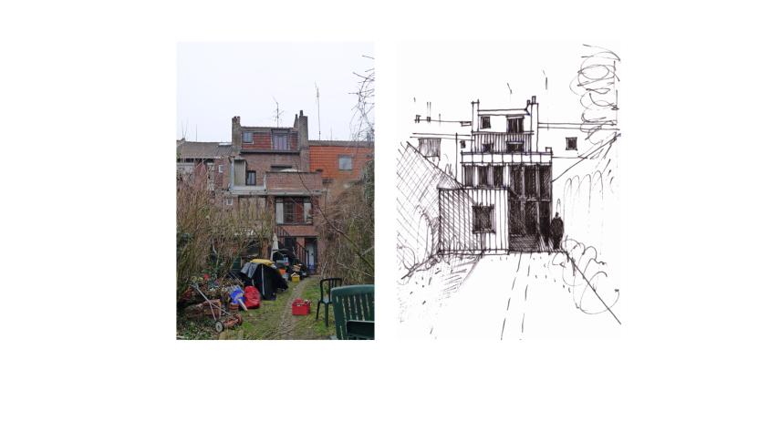 Extension en ossature bois - Croquis d'étude