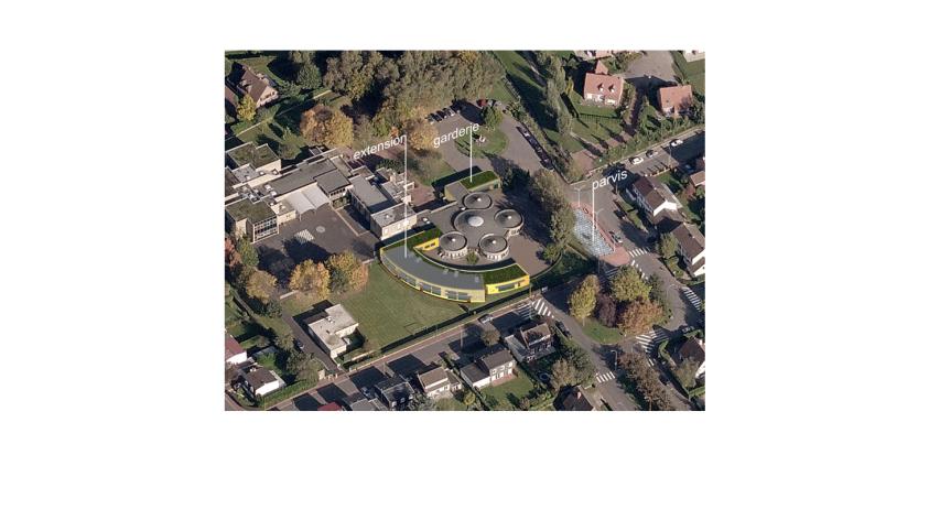 Extension du Groupe Scolaire Les Peupliers - Plan de masse