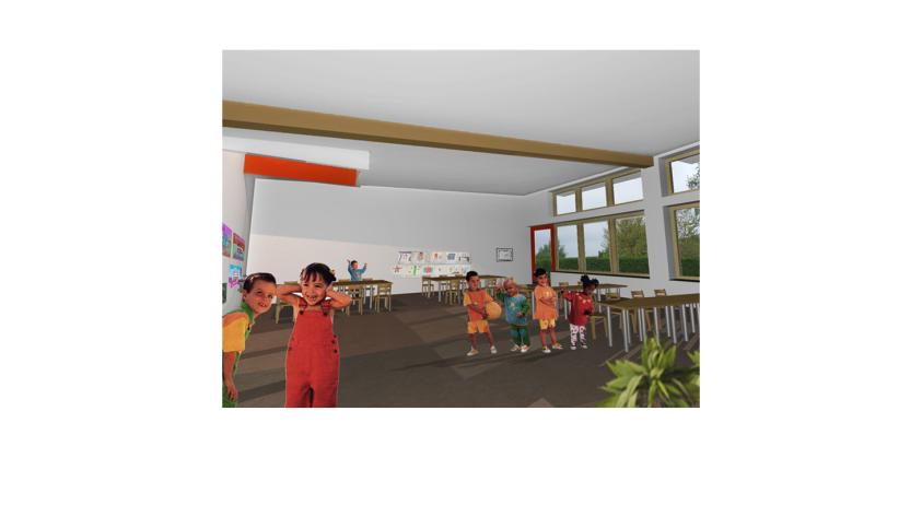 Extension du Groupe Scolaire Les Peupliers - Image de synthèse - Salle de classe
