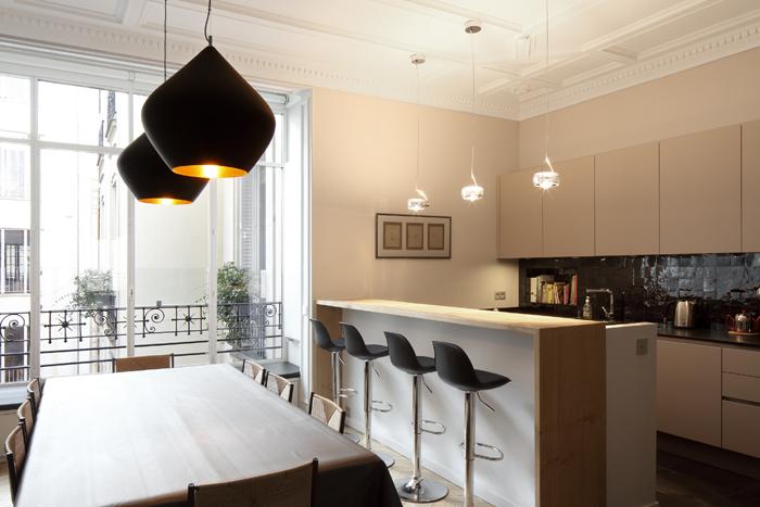 Restructuration complète d'un appartement haussmannien à Paris
