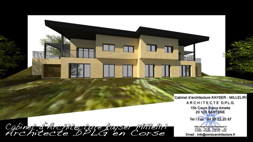 Résidence d'architecte contemporaine & écologique de standing de 4 appartements 