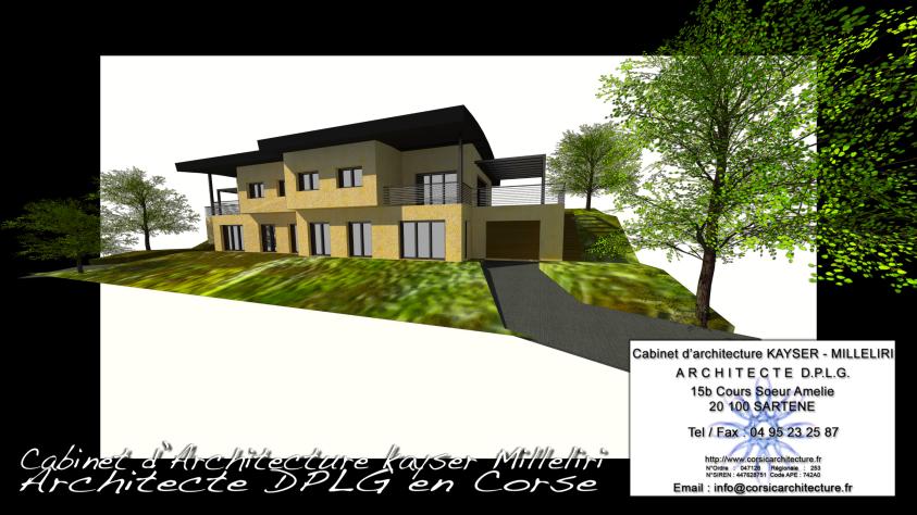 Résidence d'architecte contemporaine & écologique de standing de 4 appartements 