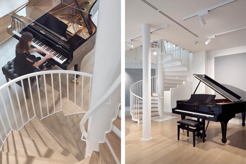Steinway & Sons Showroom - Escalier en colimaçon