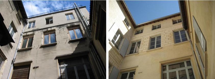 Avant / Après - Façade principale sur cour